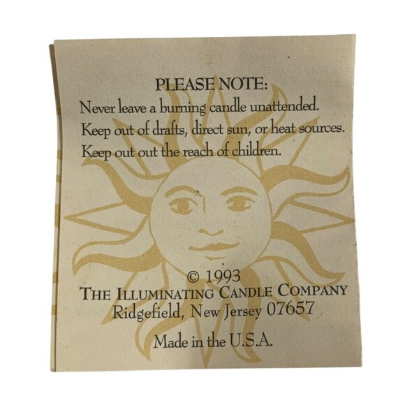 NOS Large Abstract Blue Millefiori USA Made 1993 Illuminating Candle Co - Picture 3 of 9